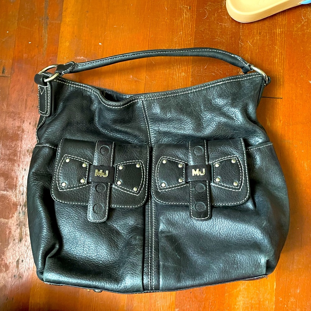 Vintage leather Marc jacobs black hobo bag